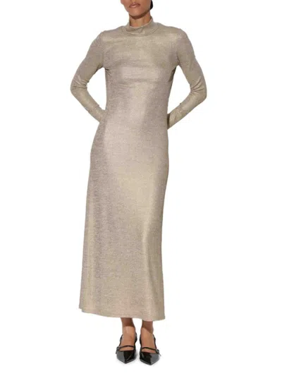 Walter Baker Ella Silk-blend Dress In Silver Fall