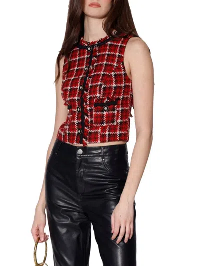 WALTER BAKER WOMEN'S EMILIA CHECKED SLEEVELESS TOP