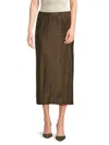 Walter Baker Women's Erica Solid Straight Midi Skirt In Gold