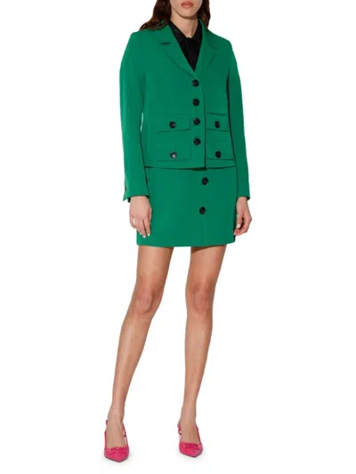 Walter Baker Women's Estrella Notch Collar Jacket In Green