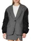 Walter Baker Asher Oversize Wool Blend Jacket In Multi