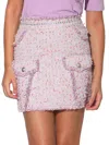 Walter Baker Grace Tweed Skirt In Lilac