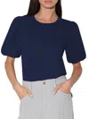 Walter Baker Marcos Tie Waist Leather Shorts In Navy