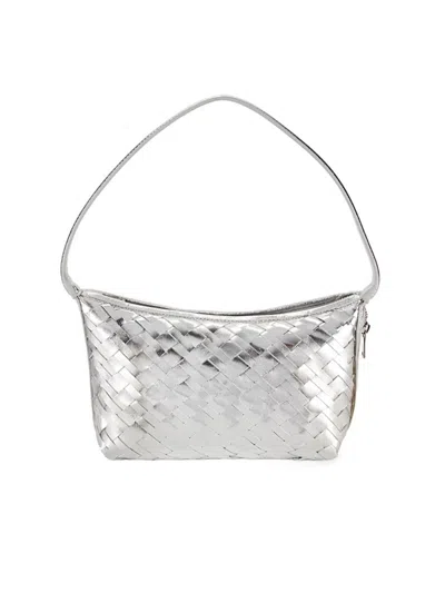 Walter Baker Women's Hazel Basketweave Leather Shoulder Bag In Silver