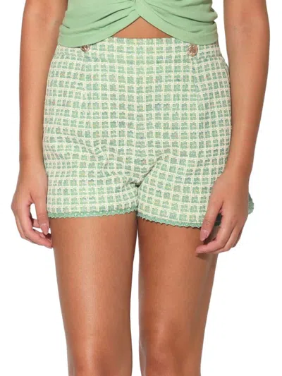 Walter Baker Women's Henri Tweed Shorts In Green