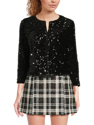 Walter Baker Women's Janelle Sequin Jacket In Black