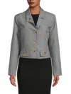 WALTER BAKER WOMEN'S JAVI PINTUCK STRIP CROP JACKET