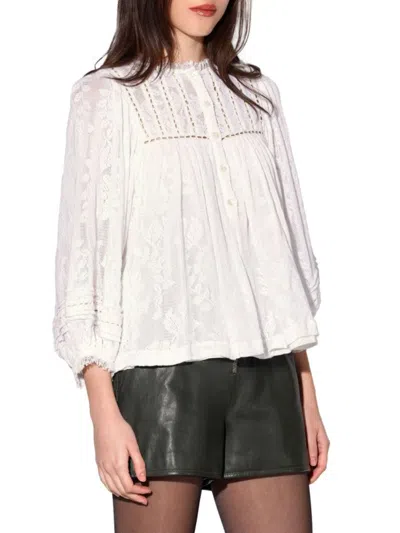 WALTER BAKER WOMEN'S JORDANA LACE RUFFLE-TRIM TOP