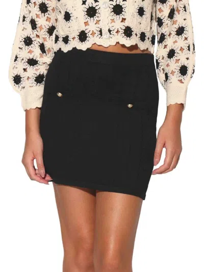 Walter Baker Women's Leah Ribbed Pencil Mini Skirt