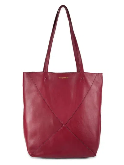 Walter Baker Women's Ledger Leather Tote In Garnet
