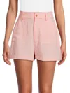 Walter Baker Women's Lemonade Everly Linen Blend Shorts In Grapefruit