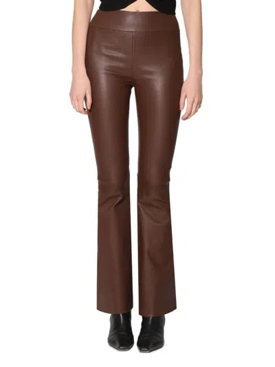 Walter Baker Women's Lexie Slim Fit Bootcut Leather Pants In Walnut