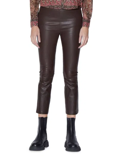 WALTER BAKER WOMEN'S LORI STRETCH LEATHER CROPPED PANTS
