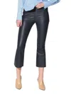 Walter Baker Women's Luisa Leather Cropped Pants In Navy