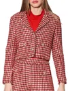 Walter Baker Lyona Boxy Fit Jacket In Wine Hound