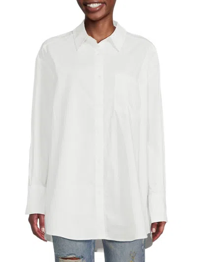 Walter Baker Women's Maddy Drop Shoulder Shirt In White