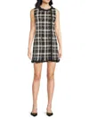 Walter Baker Women's Marie Ruffle-trim Plaid Minidress In Black