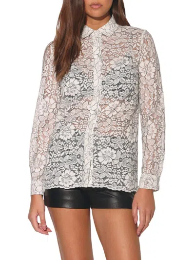 Walter Baker Women's Maxine Lace Button-down Shirt