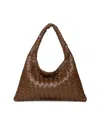 Walter Baker Women's Mini Haven Metallic Woven Leather Top Handle Bag In Brown