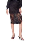Walter Baker Women's Mirage Lace Phoenix Sheer Lace Woven Knee-length Skirt In Black