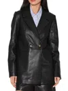 Walter Baker Women's Misha Double Breasted Leather Blazer In Black