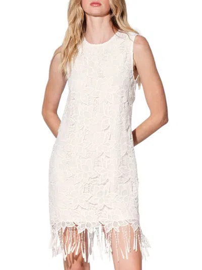 Walter Baker Women's Odessa Lace Fringe Minidress In White