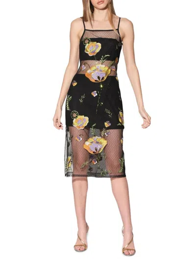 WALTER BAKER WOMEN'S PETRA EMBROIDERED MESHDRESS