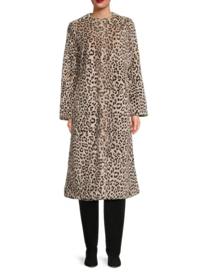 Walter Baker Women's Pierre Leopard Print Faux Fur Coat In Multi