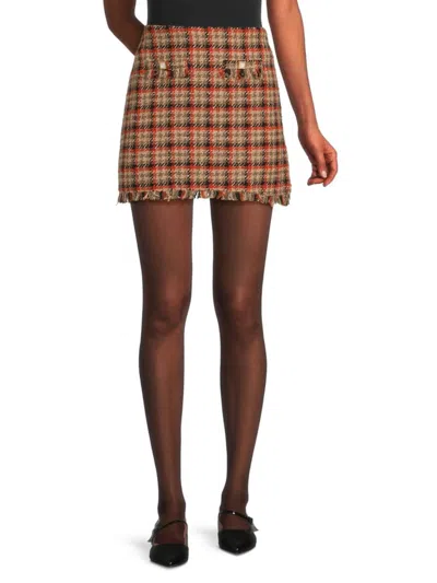 Walter Baker Women's Reba Fringe Hem Miniskirt In Brown