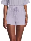 Walter Baker Rhoda Textured Shorts In Lavender