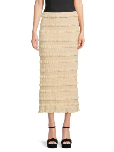 Walter Baker Women's Roya Tiered Midi-skirt In Brown