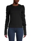 WALTER BAKER WOMEN'S RUCHED LONG-SLEEVE T-SHIRT