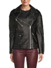 Walter Baker Women's Skyler Studded Leather Biker Jacket In Black