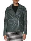 Walter Baker Women's Skyler Studded Leather Biker Jacket In Hunter Green
