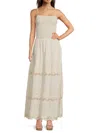 Walter Baker Women's Smocked Eyelet Maxi Dress
