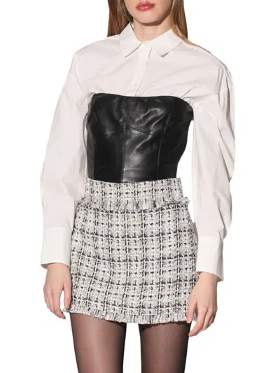 Walter Baker Women's Tanvi Leather Tube Top In Black