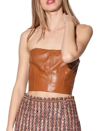 Walter Baker Women's Tanvi Leather Tube Top In Camel