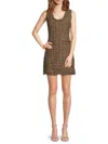 Walter Baker Women's Taylor Tweed Sleeveless A-line Minidress In Brown