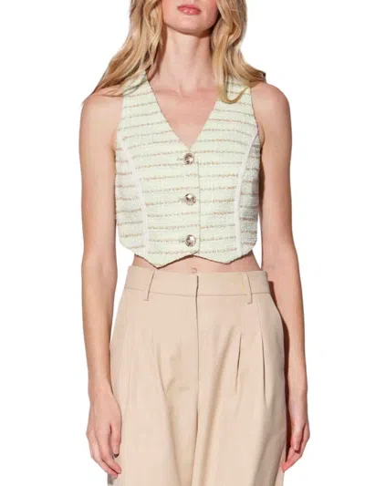 WALTER BAKER WOMEN'S TORY HOUNDSTOOTH CROPPED VEST