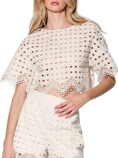 WALTER BAKER WOMEN'S WIDE-LACE JOYCE CROP TOP
