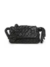 Walter Baker Women's Woven Leather Flap Shoulder Bag In Black