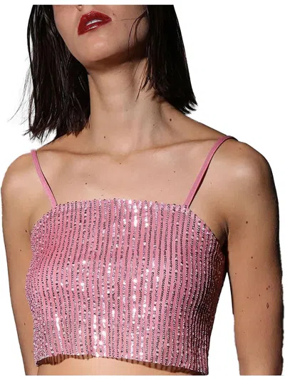 Walter Baker Womens Sequined Mesh Shell In Multi