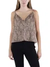 WALTER BAKER WOMENS SHELL V NECK HALTER TOP