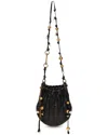 Walter Baker Wynn Knot Leather Charm Bucket In Black