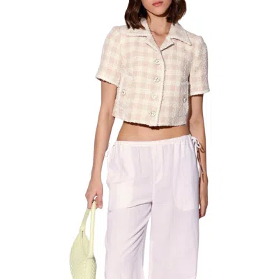 Walter Baker Yolanda Cropped Tweed Jacket In Boulevard Tweed
