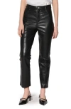 Walter Baker Yvette Wide Leg Leather Pants In Black