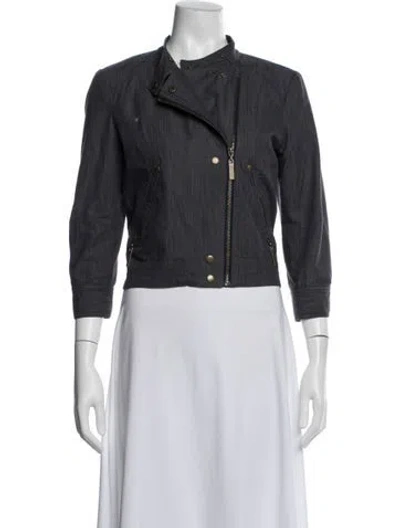 Pre-owned Walter Biker Jacket In Gray