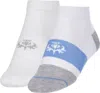 Walter Hagen 3+1 Comfort Sport Crew Socks Unisex White Blue Low-cut Srt556 In White