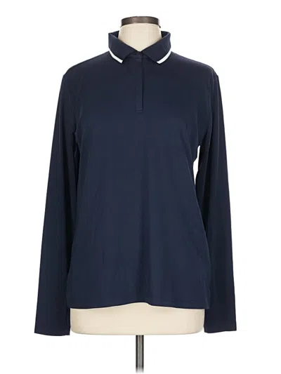 Pre-owned Walter Hagen Long Sleeve Polo Shirt In Blue
