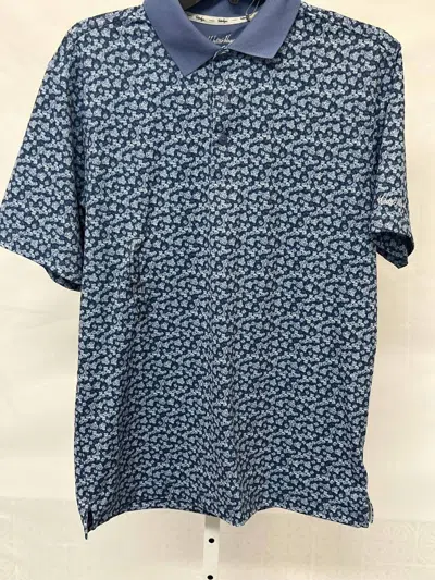 Walter Hagen Men's P11 Dogwood Ditsy Performance Polo In Blue